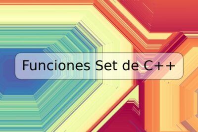 Funciones Set de C++