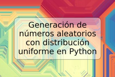 Generación de números aleatorios con distribución uniforme en Python
