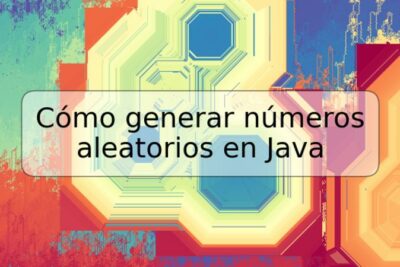 Cómo generar números aleatorios en Java