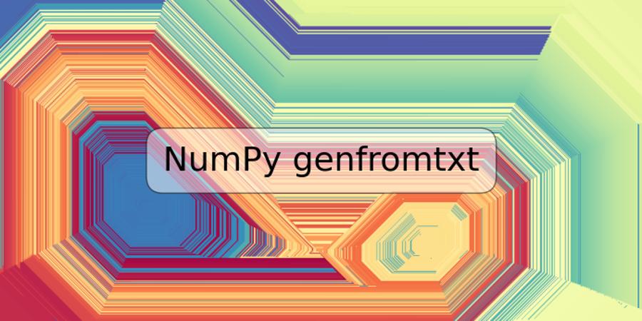 NumPy genfromtxt