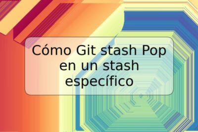 Cómo Git stash Pop en un stash específico