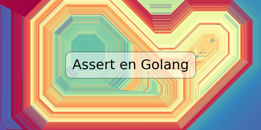 Assert en Golang