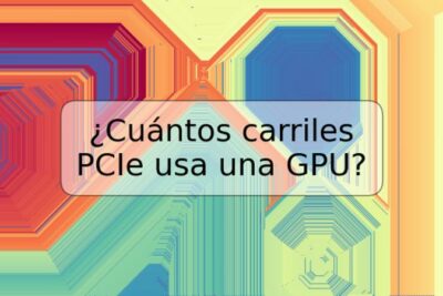 ¿Cuántos carriles PCIe usa una GPU?