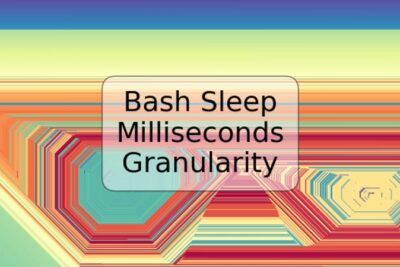 Bash Sleep Milliseconds Granularity