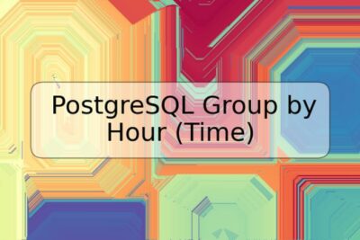 PostgreSQL Group by Hour (Time)