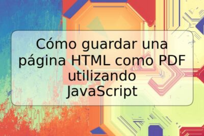 Cómo guardar una página HTML como PDF utilizando JavaScript