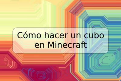 Cómo hacer un cubo en Minecraft