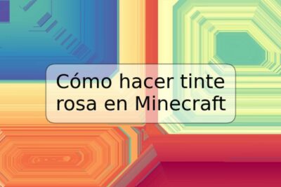 Cómo hacer tinte rosa en Minecraft