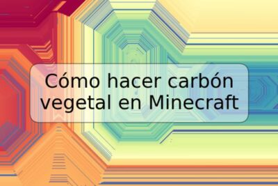 Cómo hacer carbón vegetal en Minecraft