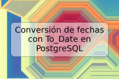 Conversión de fechas con To_Date en PostgreSQL