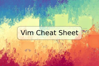 Vim Cheat Sheet