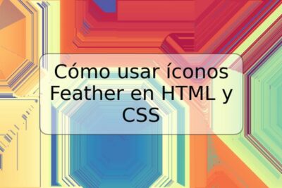 Cómo usar íconos Feather en HTML y CSS