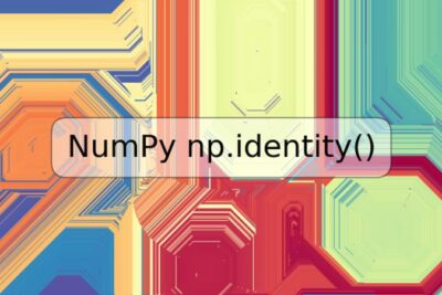 NumPy np.identity()