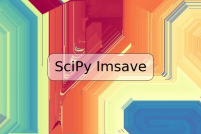 SciPy Imsave