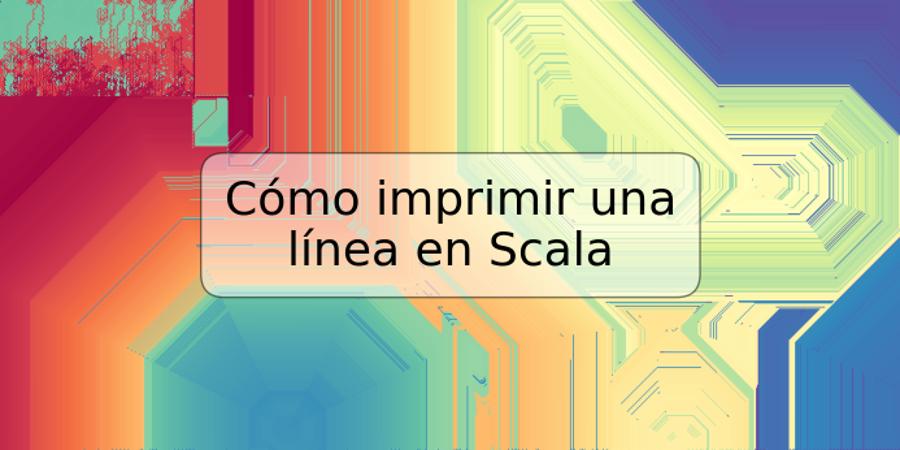 Cómo imprimir una línea en Scala