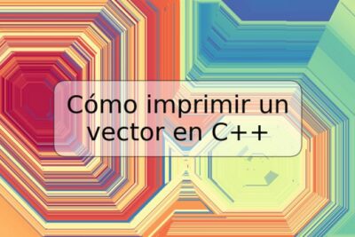 Cómo imprimir un vector en C++
