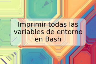 Imprimir todas las variables de entorno en Bash