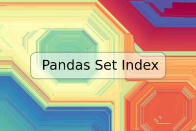 Pandas Set Index