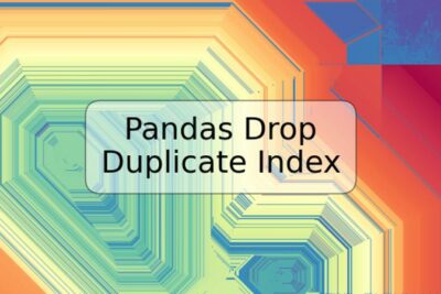 Pandas Drop Duplicate Index
