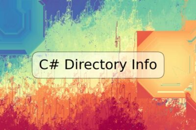 C# Directory Info