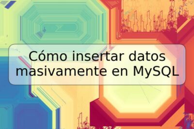 Cómo insertar datos masivamente en MySQL