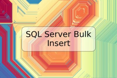 SQL Server Bulk Insert