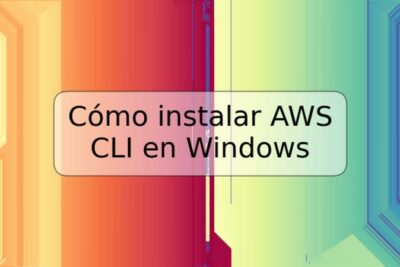 Cómo instalar AWS CLI en Windows