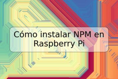 Cómo instalar NPM en Raspberry Pi