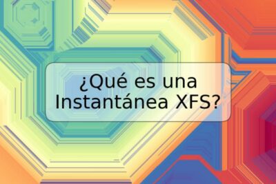 ¿Qué es una Instantánea XFS?