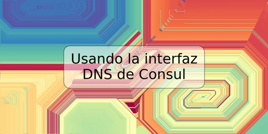 Usando la interfaz DNS de Consul