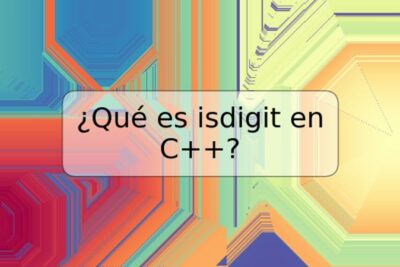 ¿Qué es isdigit en C++?