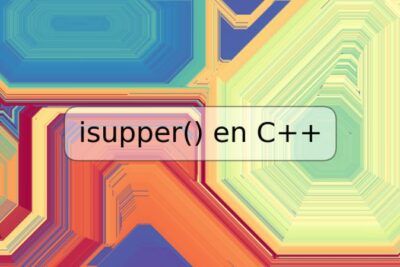 isupper() en C++