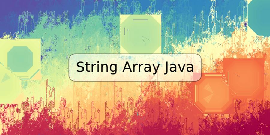 String Array Java