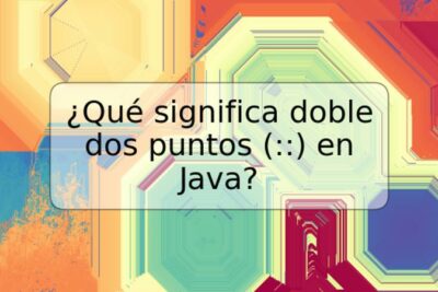 ¿Qué significa doble dos puntos (::) en Java?