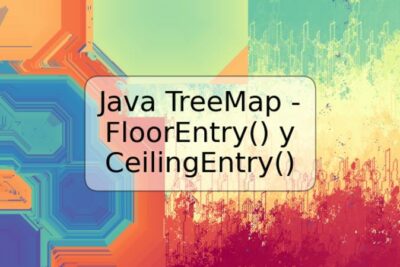 Java TreeMap - FloorEntry() y CeilingEntry()