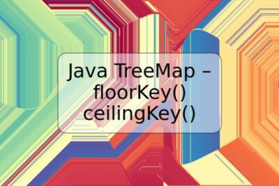 Java TreeMap – floorKey() ceilingKey()