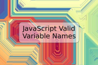JavaScript Valid Variable Names