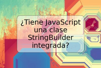 ¿Tiene JavaScript una clase StringBuilder integrada?