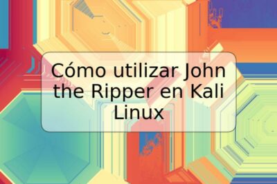 Cómo utilizar John the Ripper en Kali Linux