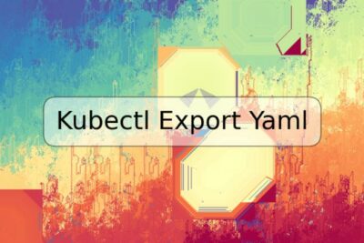 Kubectl Export Yaml