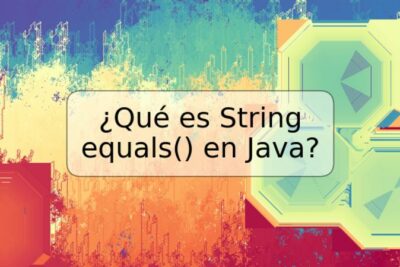 ¿Qué es String equals() en Java?