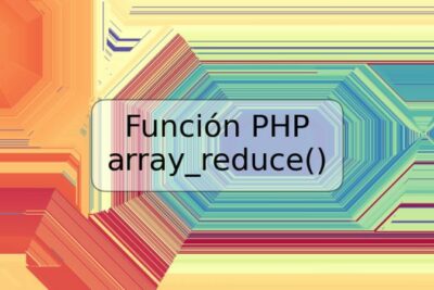 Función PHP array_reduce()