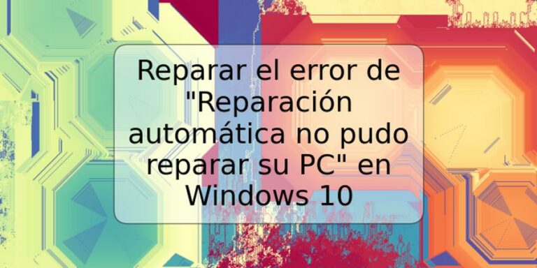 Reparar El Error De Reparación Automática No Pudo Reparar Su Pc En Windows 10 Trspos 0788