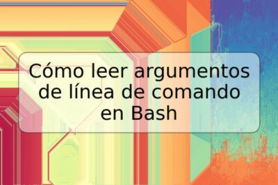 Cómo leer argumentos de línea de comando en Bash