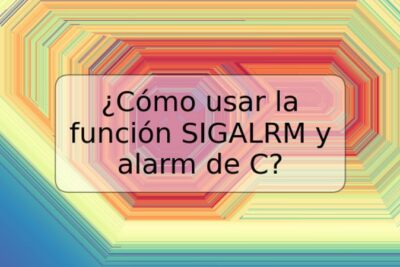 ¿Cómo usar la función SIGALRM y alarm de C?