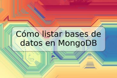Cómo listar bases de datos en MongoDB