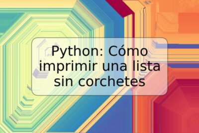 Python: Cómo imprimir una lista sin corchetes
