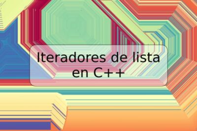 Iteradores de lista en C++