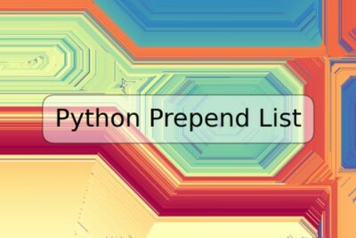 Python Prepend List