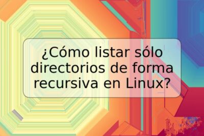 ¿Cómo listar sólo directorios de forma recursiva en Linux?